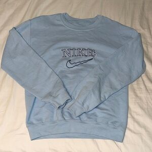 Sky Blue Crewneck with Nike Embroidery